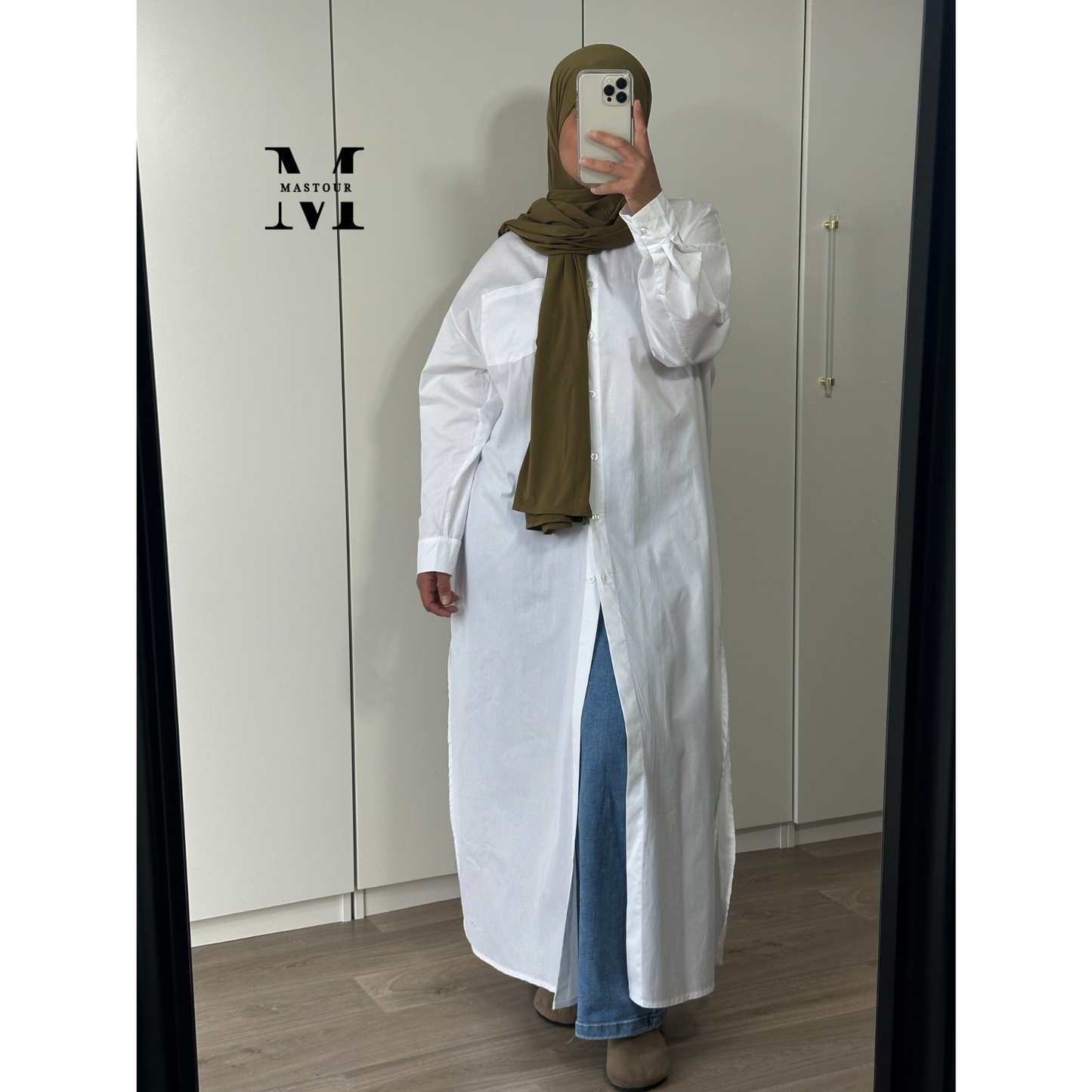Chemise Exra longue Longue Blanche
