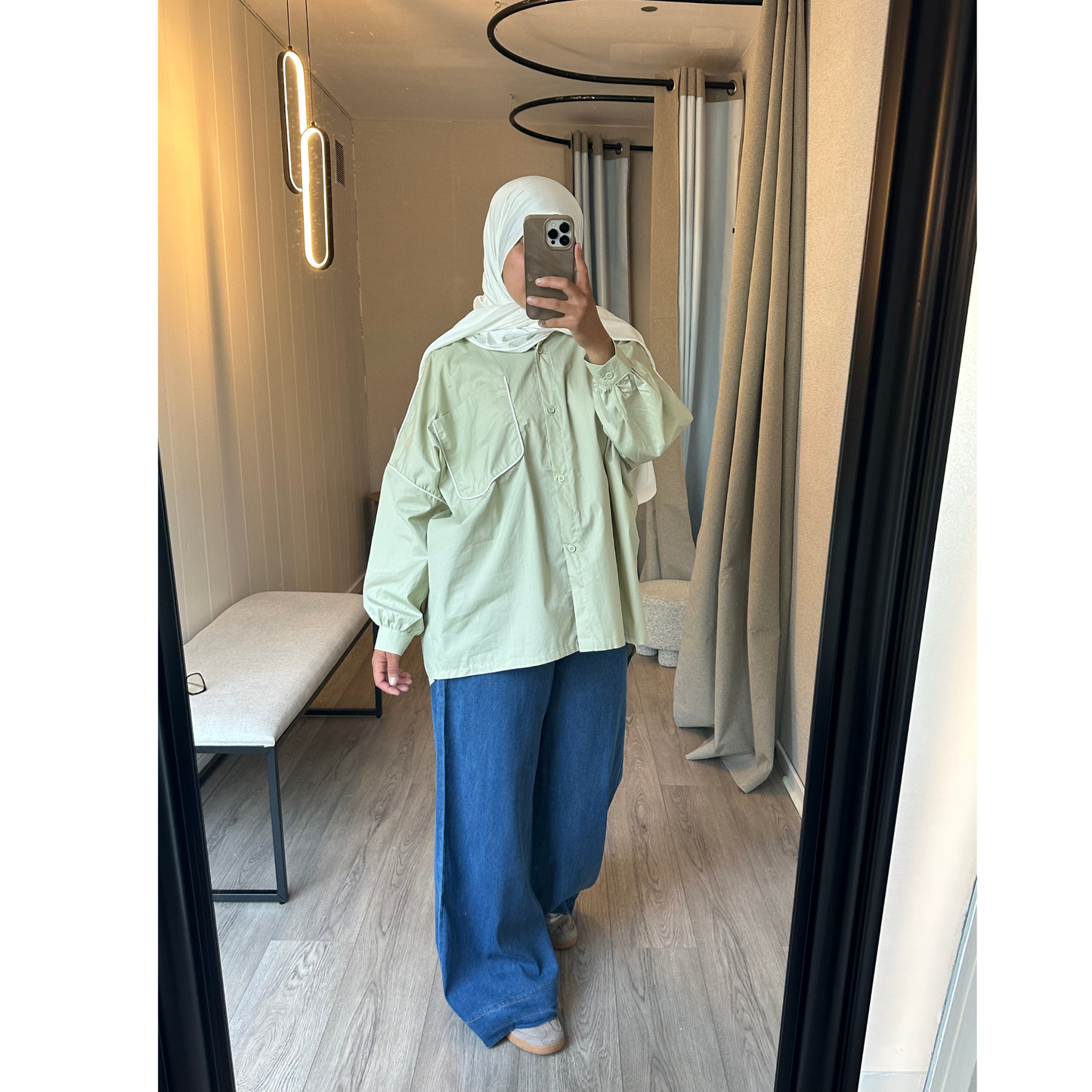 Chemise Oversize Vert d'eau