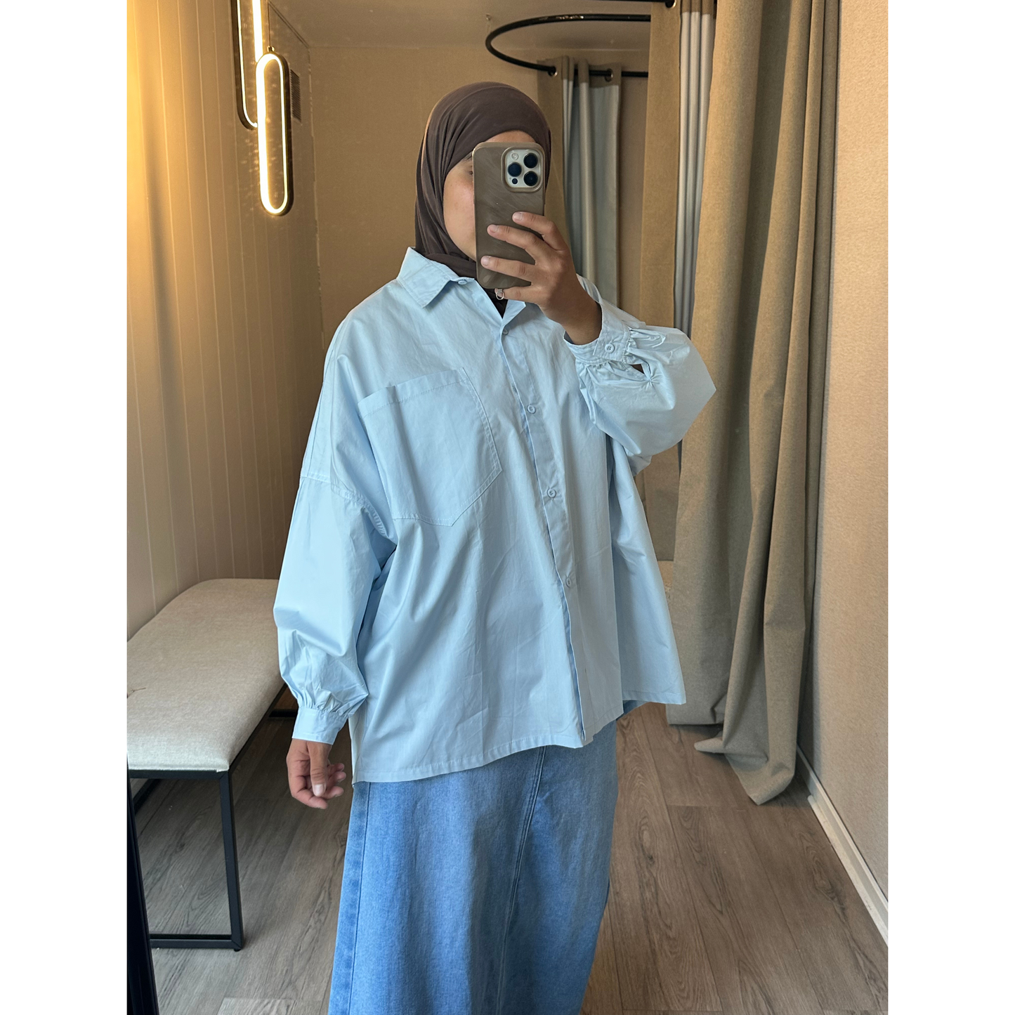 Chemise Oversize Bleu Ciel