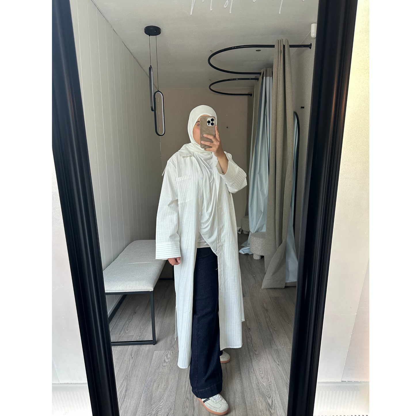 Jeans wide leg brut