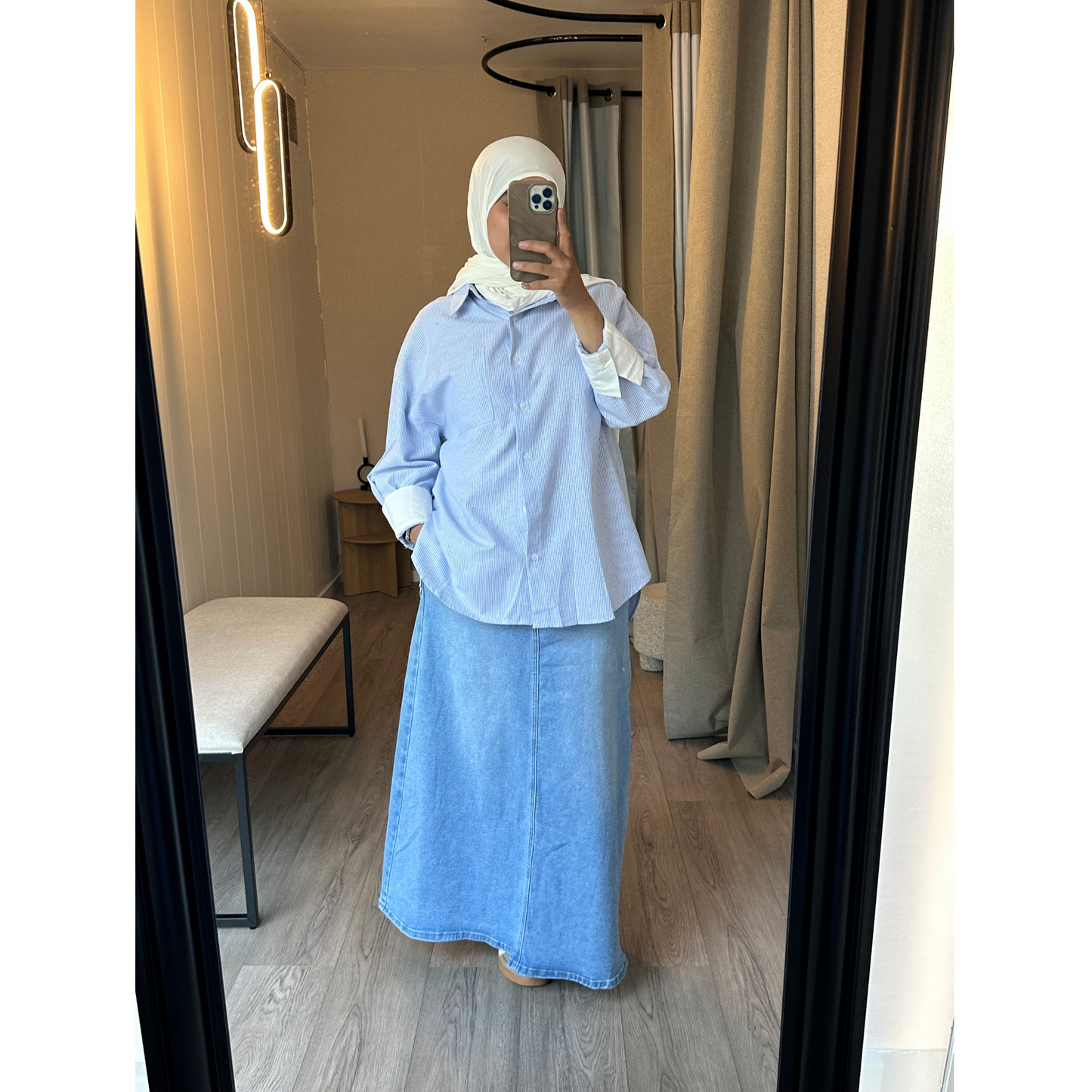 Chemise Bleu Ciel Rayée