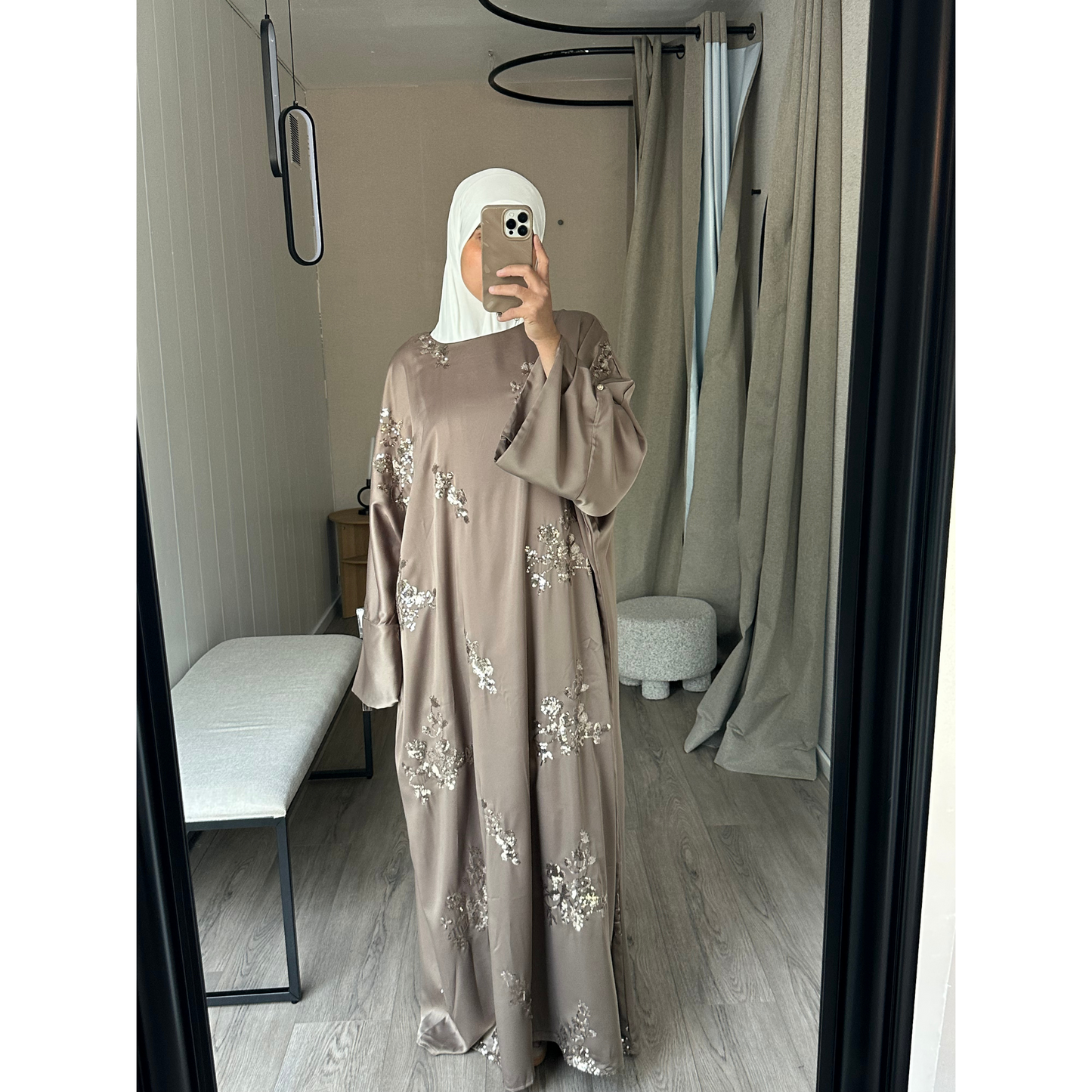 Abaya à sequins