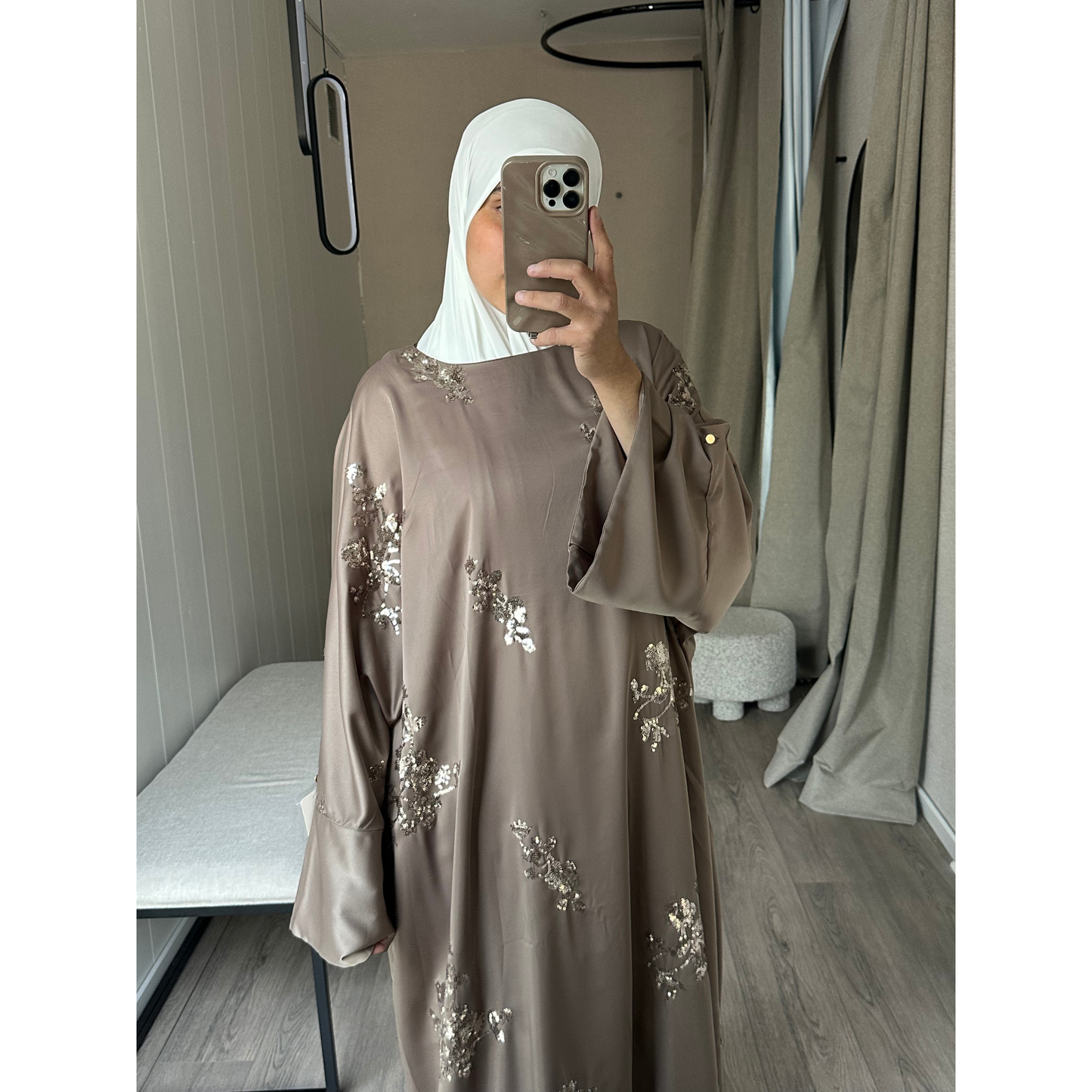 Abaya à sequins