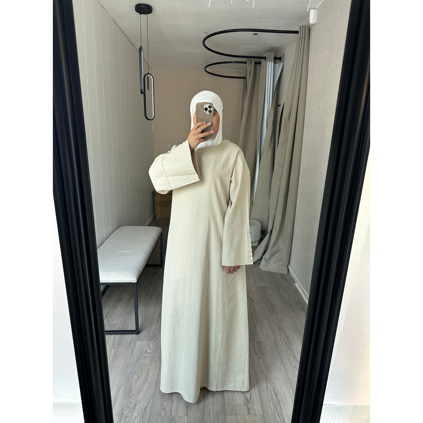 Robe Longue Effet Lin – Boutonnée