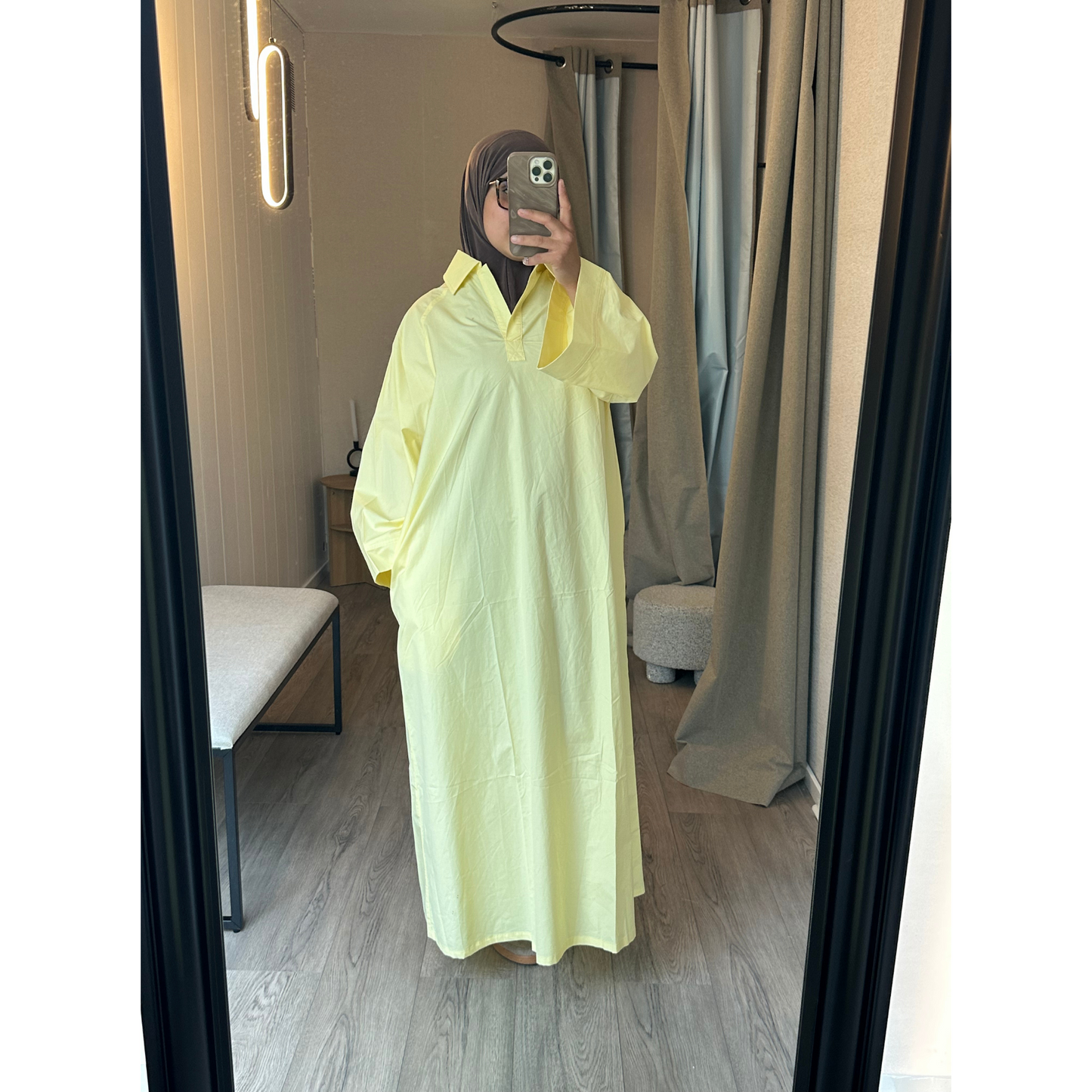 Robe Popeline jaune