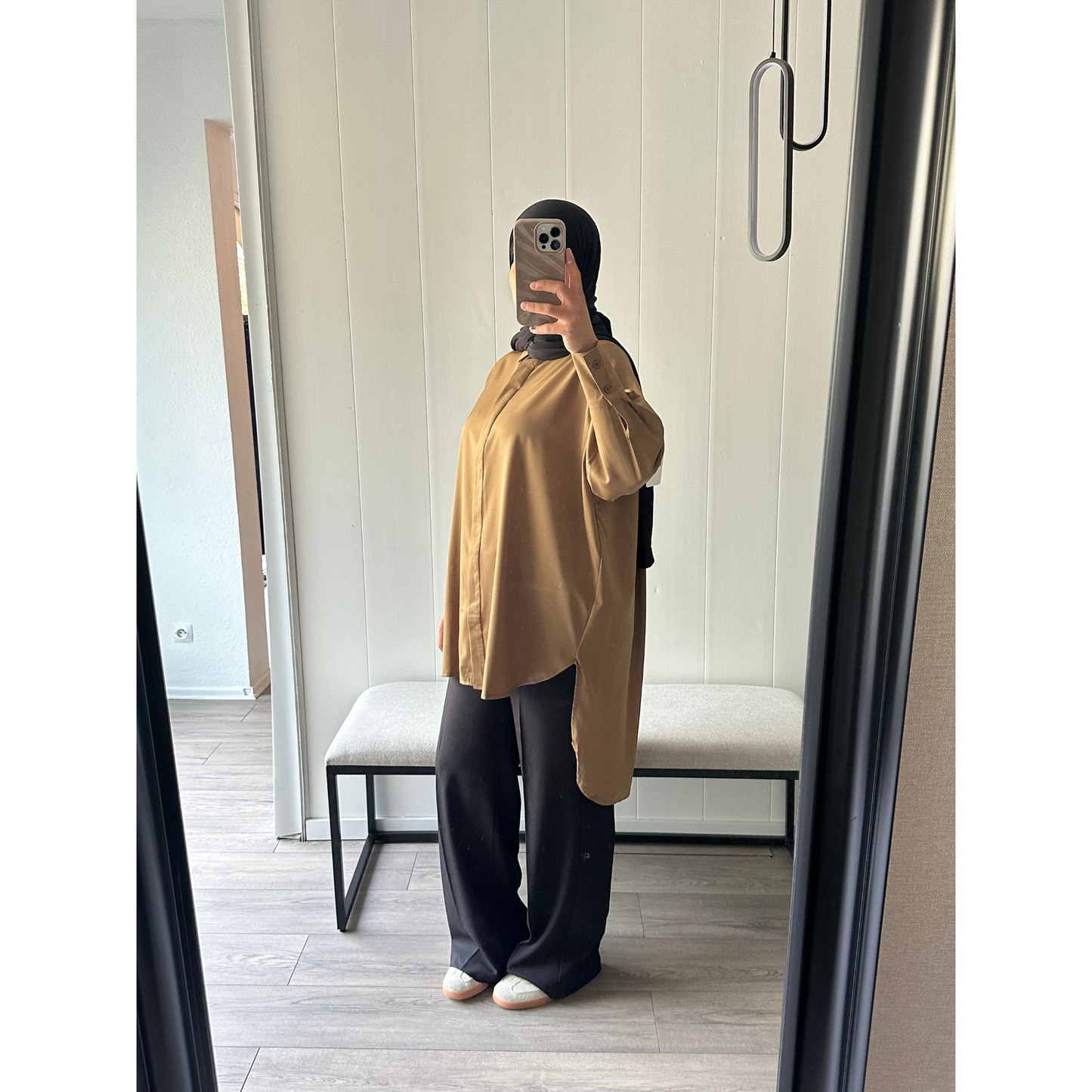 Tunique longue oversize fluide - Coupe fluide Camel