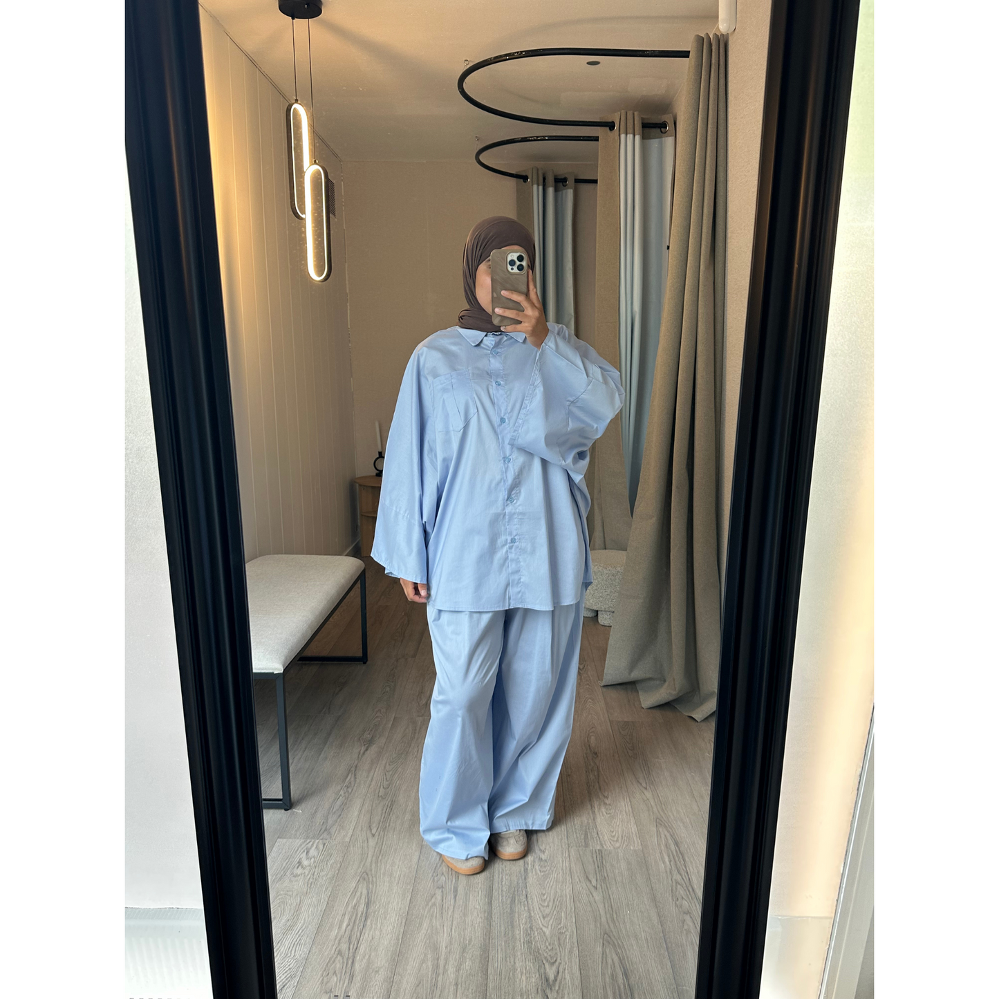 Ensemble Chemise Oversize Bleu ciel