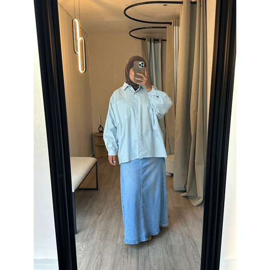 Chemise Oversize Bleu Ciel