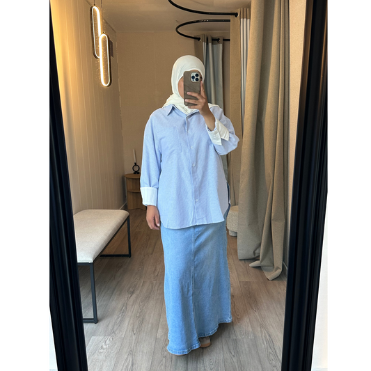 Chemise Bleu Ciel Rayée