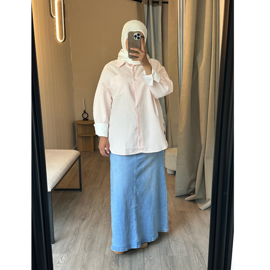 Chemise Rayée Rose