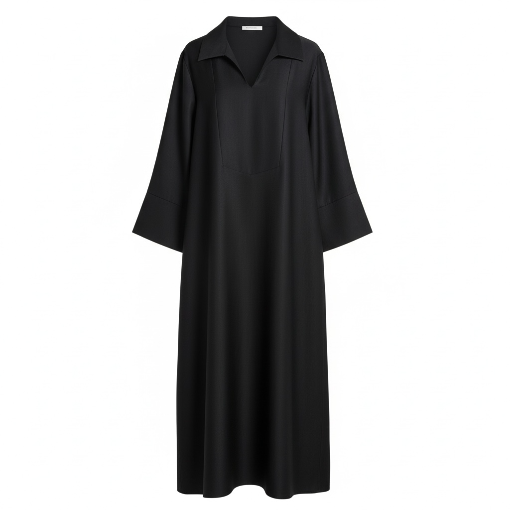 Abaya Satiné Noir