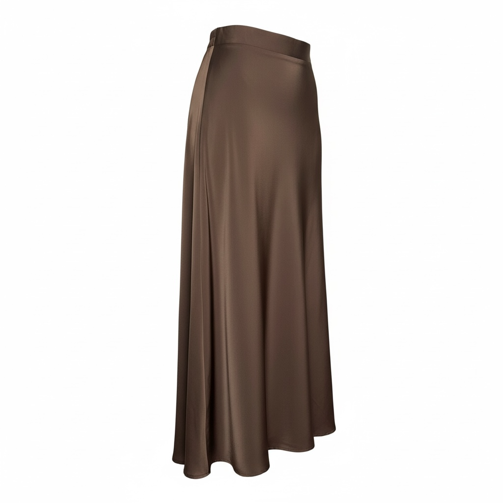 Jupe Satiné Marron