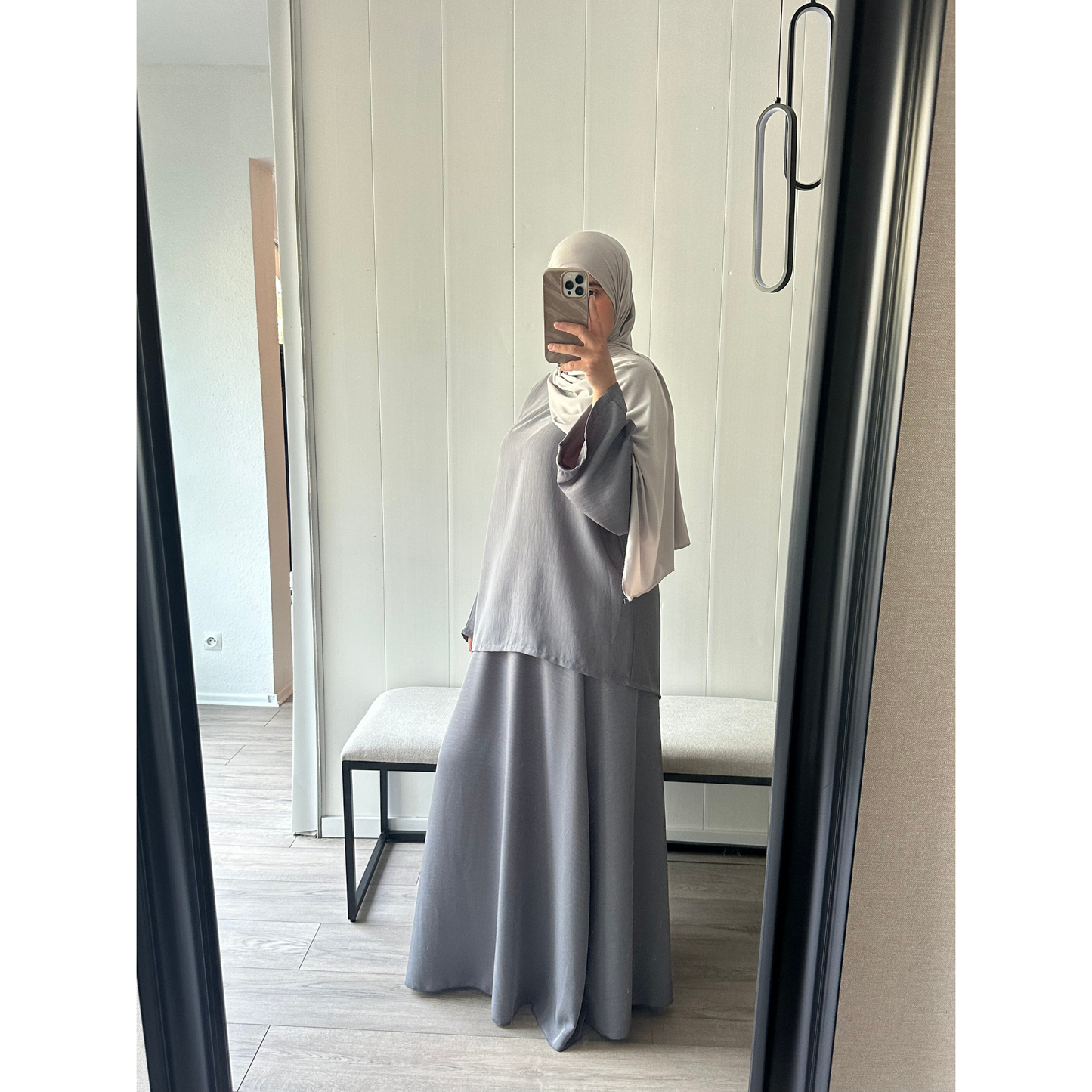 Ensemble Jupe Fluide Gris
