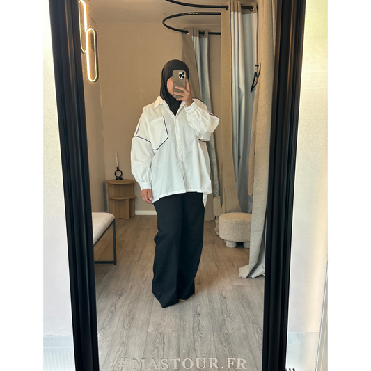 Pantalon jean fluide élastique Noir