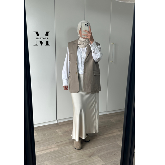 Jupe Beige claire Satinée