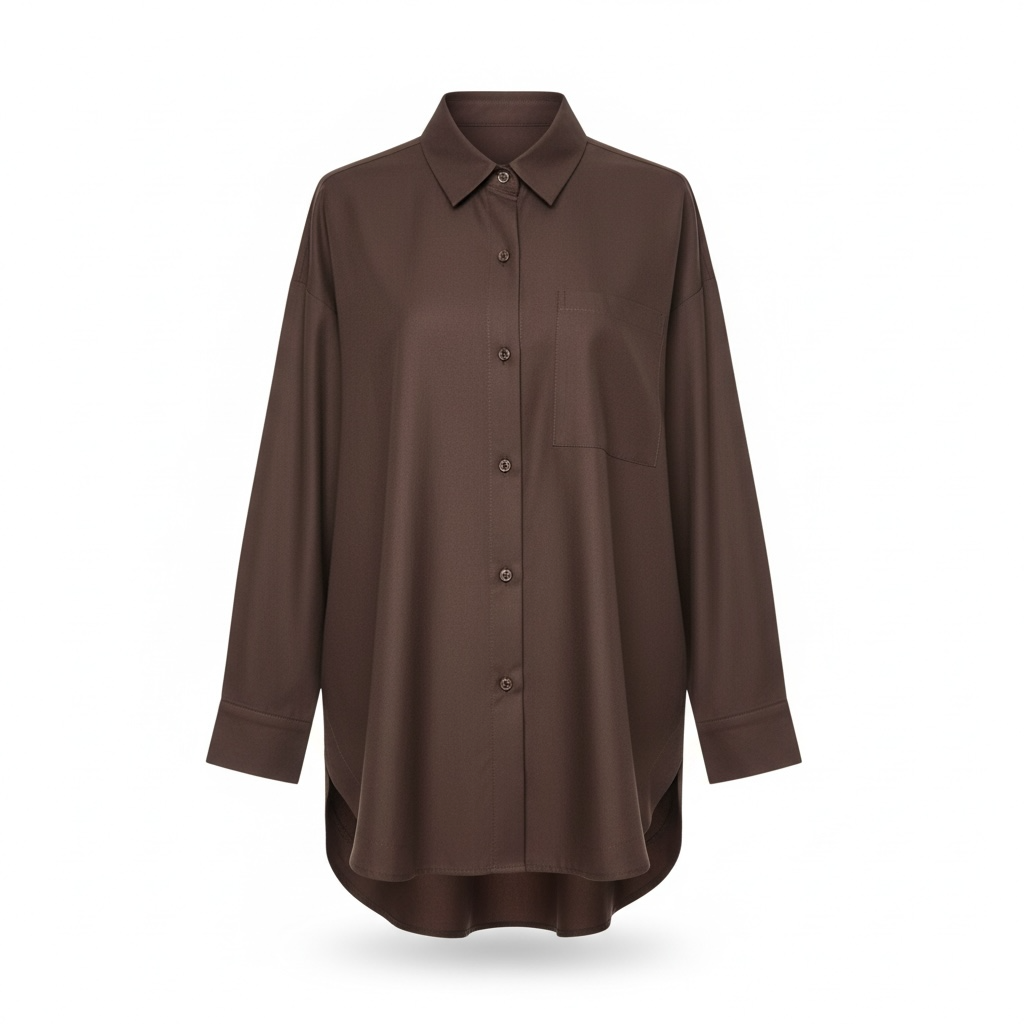 Chemise Oversize Marron