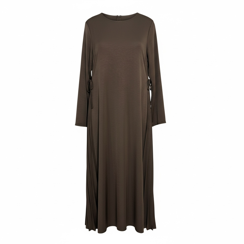 Abaya Plissé Marron