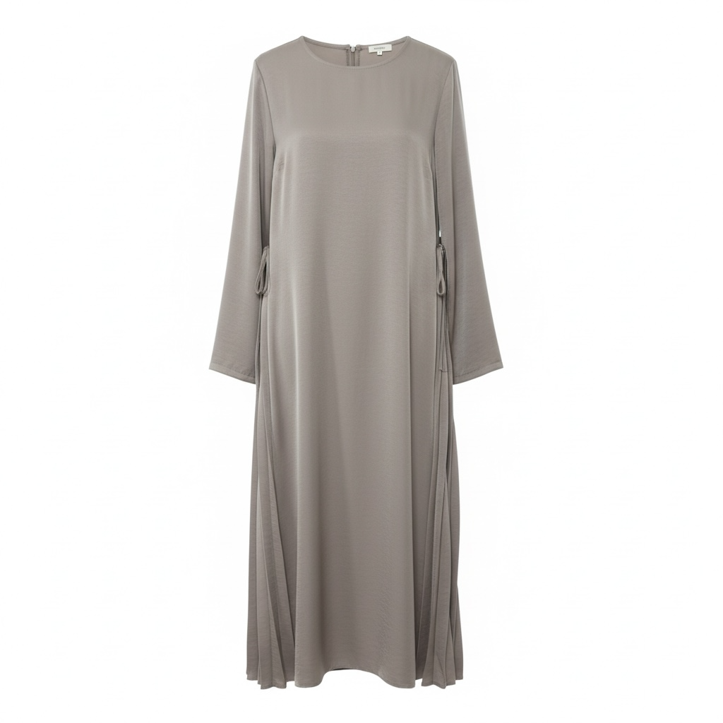 Abaya plissé Taupe