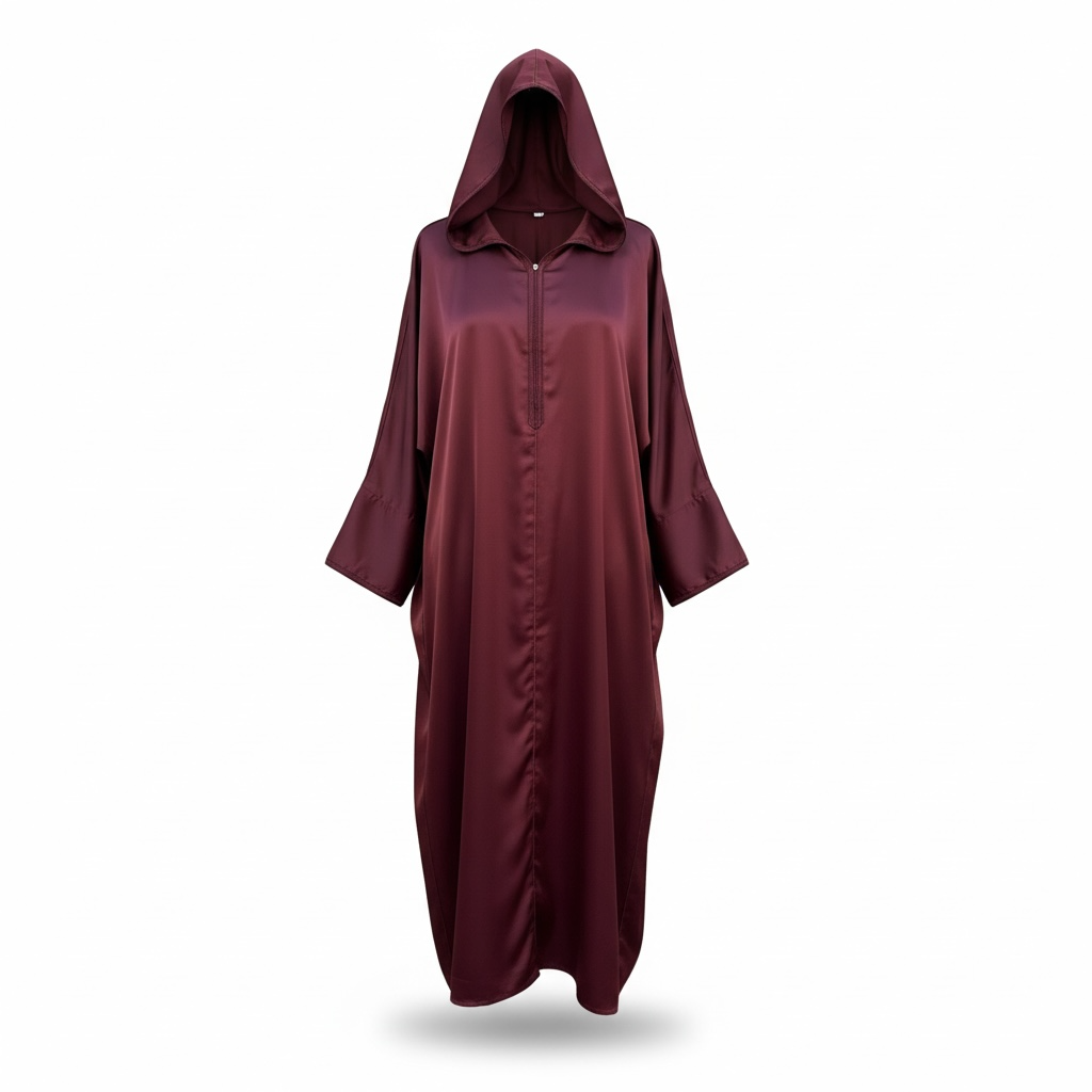 Jelaba Satiné Bordeaux