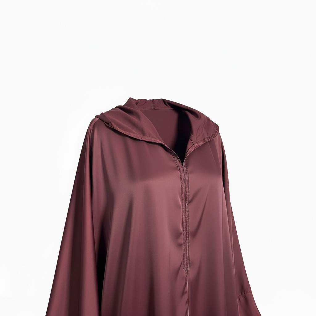 Jelaba Satiné Bordeaux