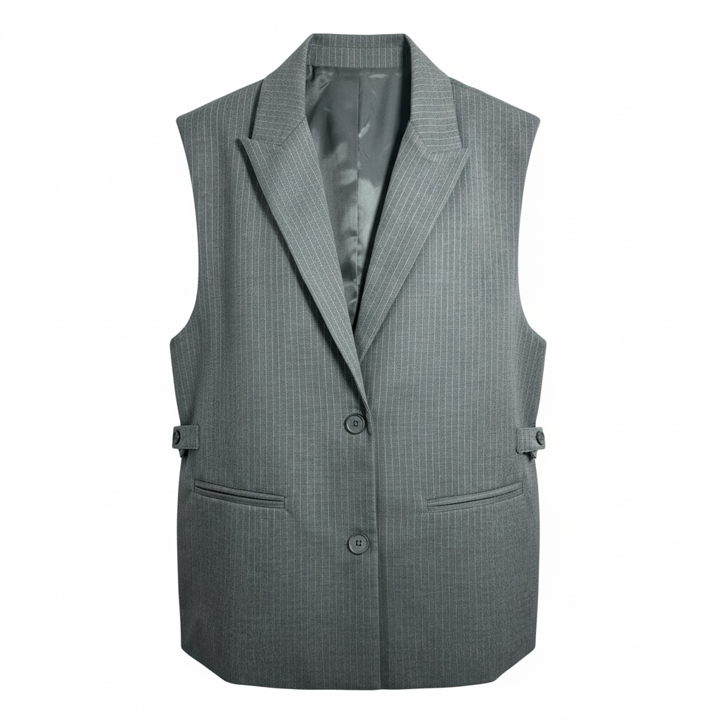 Gilet Blazer Oversize Gris