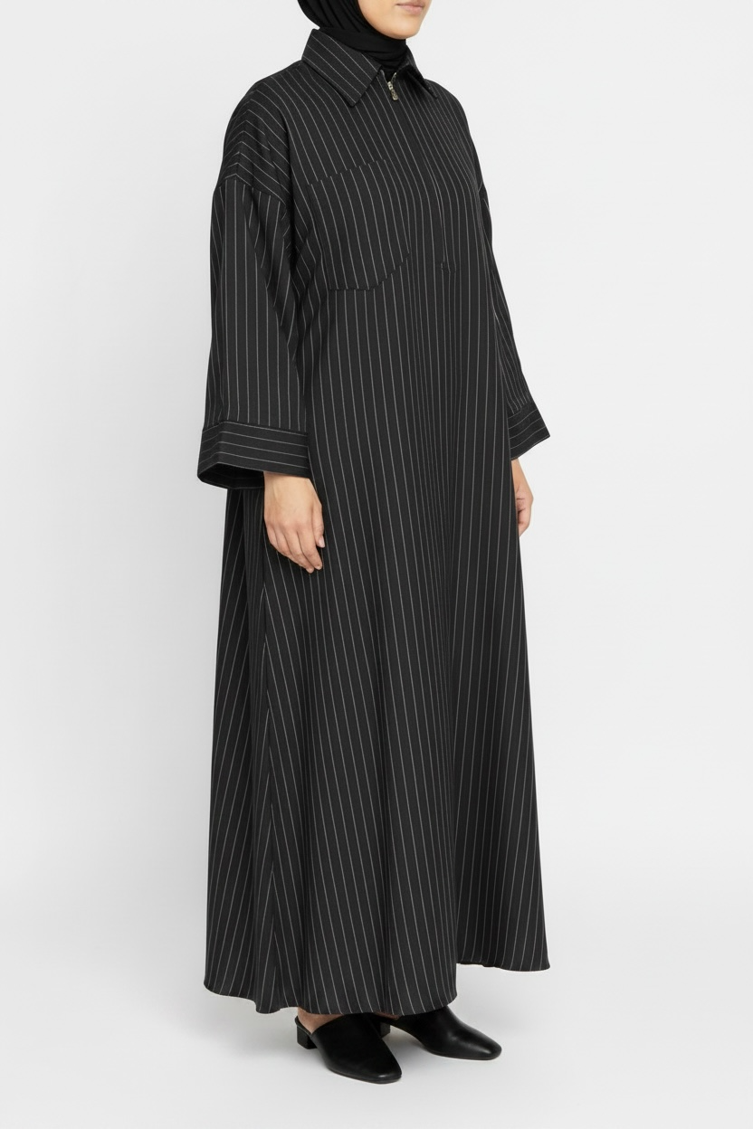 Robes à Rayures légère - Noir