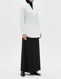 Tunique Inspiration col Asiatique - Blanc
